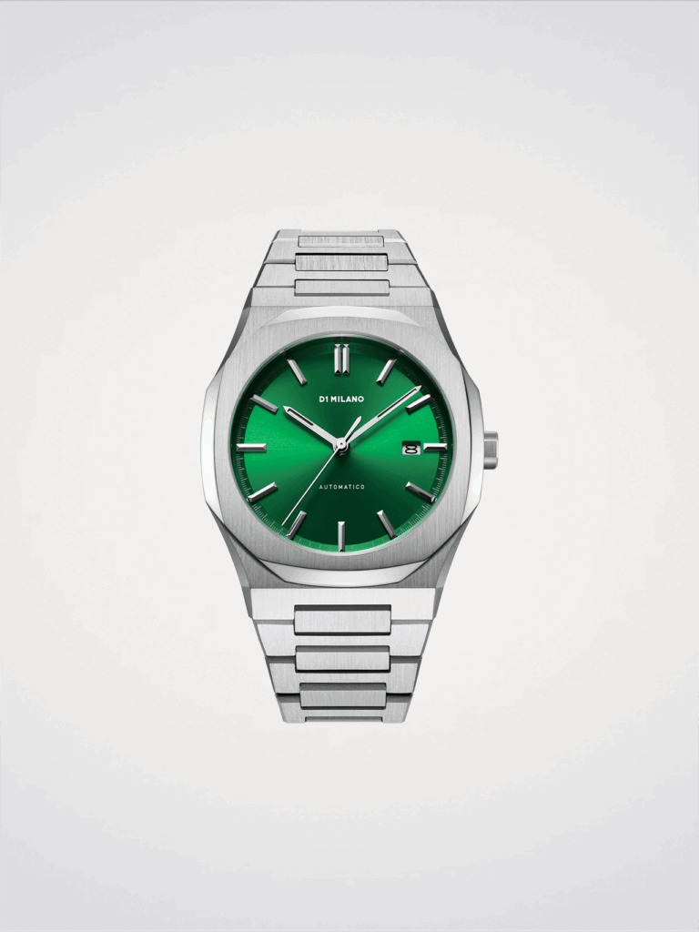 Montre automatique D1 Milano cadran vert acier inoxydable