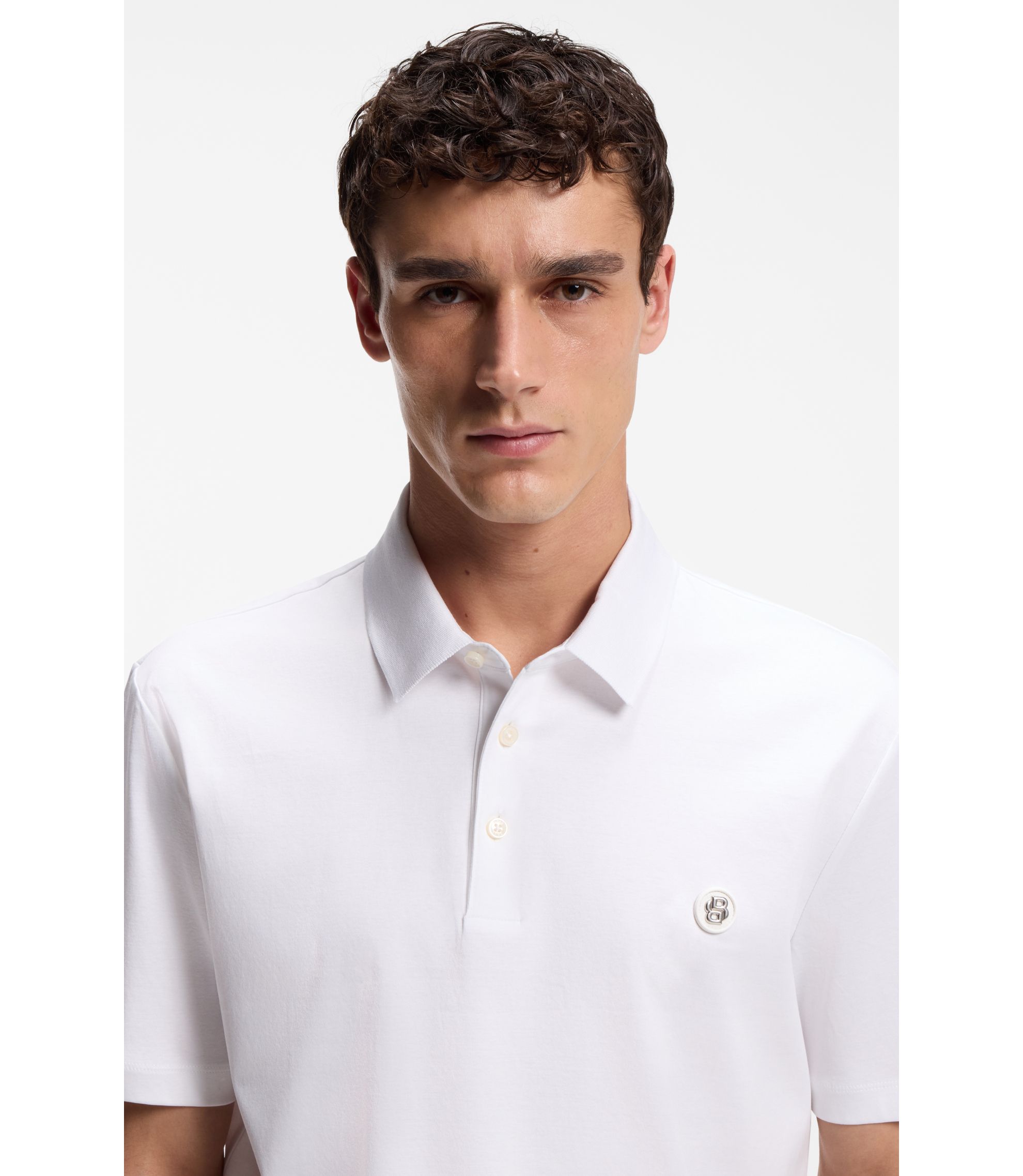 Polo en coton vert Hugo Boss