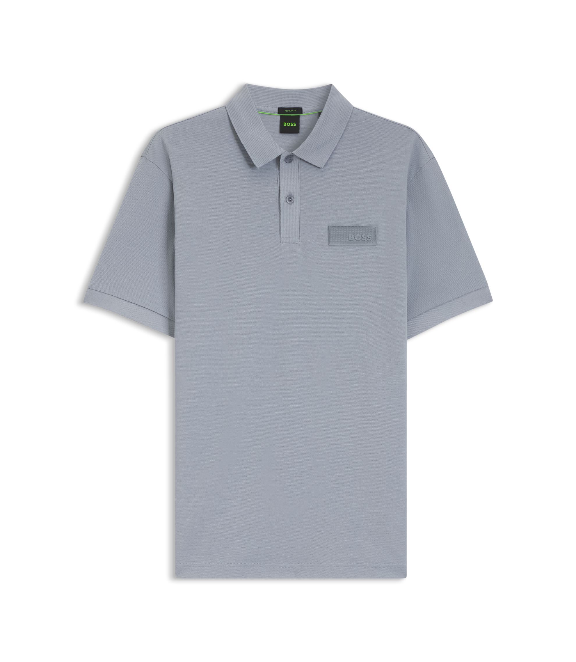 Polo en coton noir BOSS Paddy Structure