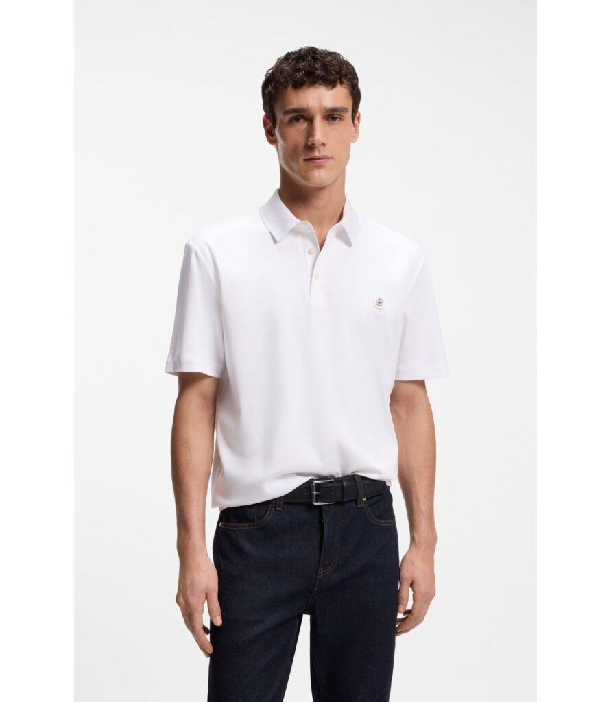 Polo en coton vert Hugo Boss