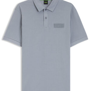 Polo en coton noir BOSS Paddy Structure